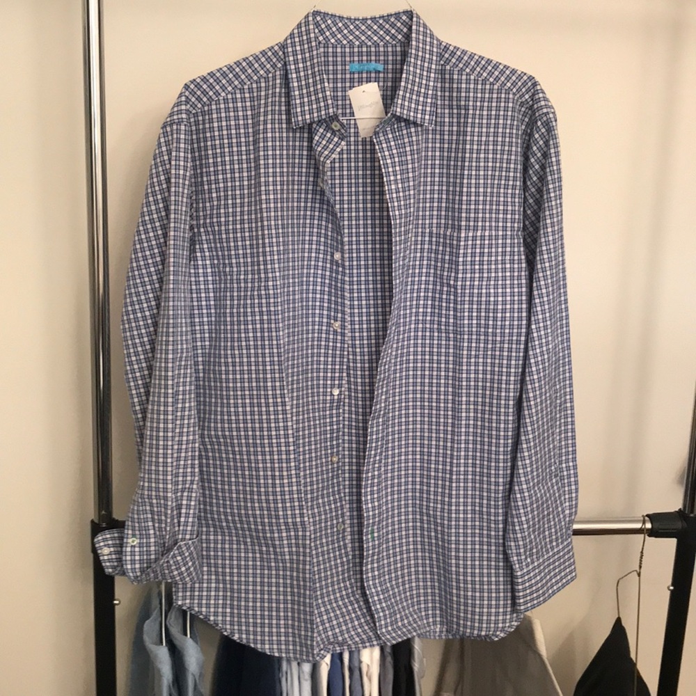 J.McLaughlin Gramercy Med LS Reg Fit Cotton/Linen